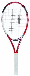 Prince AirO Hybrid Red Strung Tennis Racquet (1 (4 1/8)  Tennis Rackets  Sports & Outdoors