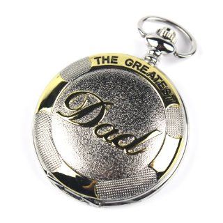 CredDeal Stainless Steel Pocket Watch Golden Dad Dangle Pocket Quartz Watch+chain Pw023 with Gift Box at  Women's Watch store.