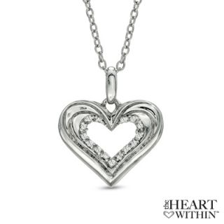 The Heart Within™ Diamond Accent Heart Pendant in Sterling Silver