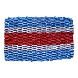 New Lobster Rope Doormat   Blue, White and Red  Patio, Lawn & Garden