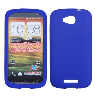 MYBAT Solid Skin Cover (Electric Blue) for HTC One VX Cell Phones & Accessories