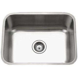 Houzer STS 1300 1 Easton Single Bowl Undermount Stainless Steel Kitchen Sink, 23 3/16 by 17 15/16 Inch   Houser Undermount Sinks  