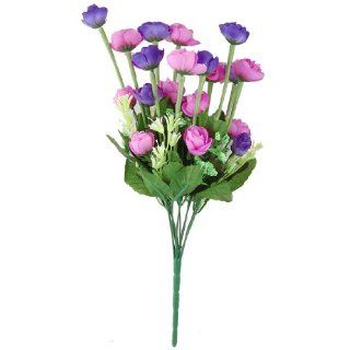 Plastic Stem 16.5" High Purple Fuchsia Artificial Flower Wedding Arrangement   Fucsia Flowers