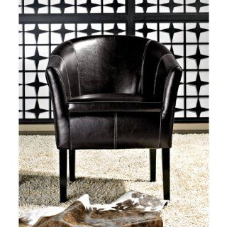 Espresso Bonded Leather Club Chair   Armchairs