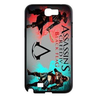 Custom Assassins Creed Black Flag Back Cover Case for Samsung Galaxy Note 2 N7100 N184 Cell Phones & Accessories