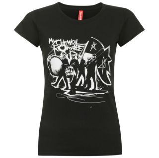 My Chemical Romance   Drumline   Skinny Fit T Shirt   Small   Small      Womens Clothing