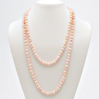Pink and White Cultured Pearl Necklace Jewelry