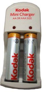Kodak Mini Charger for "AA" or "AAA", includes 2 Kodak "AA" Rechargeable Batteries (Bulk)  Digital Camera Battery Chargers  Camera & Photo