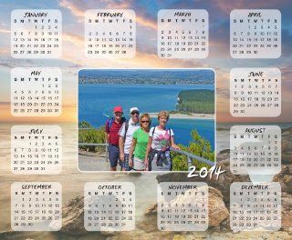 Repositionable Refrigerator Calendar (Personalized Photo)   not magnetic calendar (MagNot)  Office Calendars Planners And Accessories 