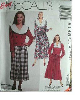 MISSES TWO PIECE DRESSES (TOP, SKIRT & SPLIT SKIRT) SIZE 20 22 24 EASY MCCALLS SELECT A SIZE PETITE ABLE PATTERN 6145