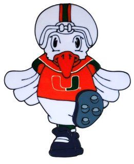 Miami Hurricanes Mascot Window Cling  Sports Fan Decals  Sports & Outdoors