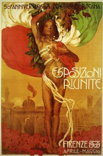 1909 Firenze Florence Italy Capital City of the Italian Region of Tuscany Travel Italiana Italian 20" X 30" Image Size Poster Reproduction   Prints