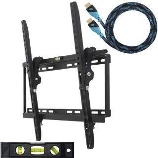 Cheetah Mounts APTMSB Flat Screen TV Wall Mount Bracket Designed for 32" 55" Plasma LED LCD TV (Actually Fits 20 55" TVs) Includes Free 10' Braided High Speed HDMI Cable With Ethernet Electronics