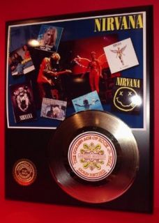 Nirvana Gold Record LTD Edition Display Actually Plays "Smells Like Teen Spirit" Entertainment Collectibles