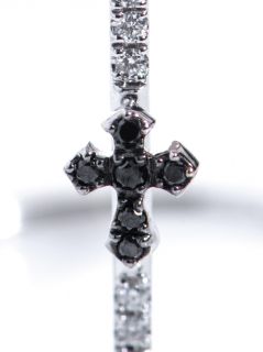 Diamond and white gold Roman cross ring  Elise Dray  MATCHES