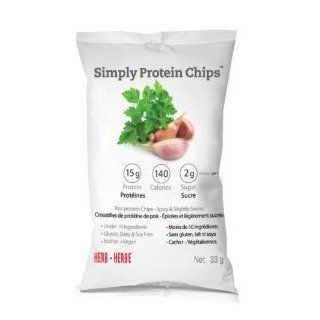 Simply Protein Chips, Chili Flavor 33 Gram (Pack of 12)  Vegetable Chips And Crisps  Grocery & Gourmet Food
