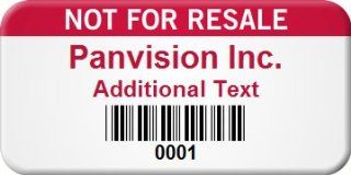 Not For Resale Custom Asset Label, Embedded PermaGuardTM Label with Matte Surface, 100 Labels / Pack   Wall Decor Stickers