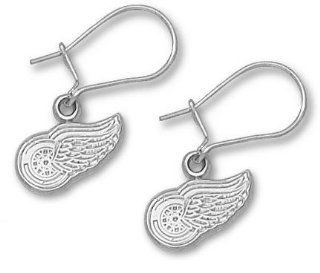 Logoart Detroit Red Wings Sterling Silver Dangle Earrings  Sports Fan Earrings  Sports & Outdoors