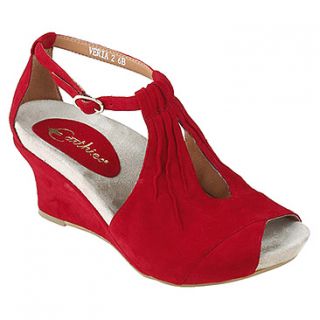 Earthies Veria Too  Women's   Bright Red Kid Suede