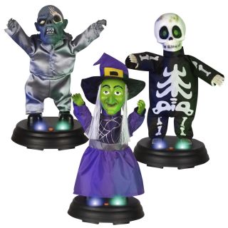 Gemmy 13.386 in Lighted Musical Animatronic Tabletop Assorted Ravers Indoor Halloween Decoration