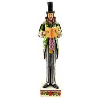 Jim Shore Here We Come A Caroling Among The Leaves So Green Christmas Sing   Stone Resin 13.50 IN   Collectible Figurines
