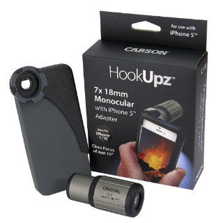 Carson HookUpz iPhone 4/4S/5/5S Adapter with Close Focus 7x18mm Monocular (IC 518) Sports & Outdoors
