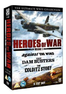 Heroes of War Vol 1 (Dambusters, The/Against The Wind/Colditz Story) [DVD] Movies & TV