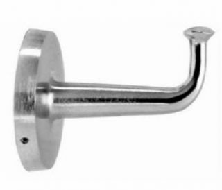 Bobrick 2116 Brass Heavy Duty Clothes Hook with Concealed Mounting, Satin Nickel Plated Finish, 2 3/4" Flange Diameter x 3 7/16" Projection Hardware Hooks