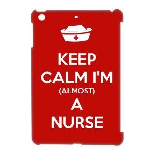 Keep Calm I'm almost a Nurse red design Protective Back Case Cover for iPad Mini Cell Phones & Accessories