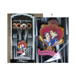 SNOW WHITE & PRINCE CHARMING (#53 in this series) PIN from 'COUNTDOWN TO THE MILLENIUM' Walt Disney collection. In 1999, Walt Disney company produced 100 different character pins from Disney movies & cartoon shorts. Almost all disappeared o