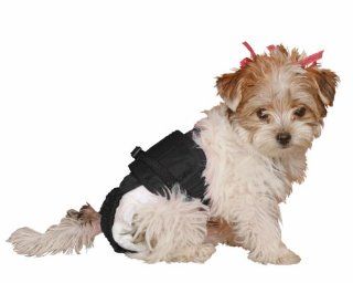 SammyDoo Pet Diaper Wrap Fits, Approximately 3 Pound to 6 Pound, 8 to 11 Inch, Girth 14 to 18 Inch, X Small, Black  Pet Training And Behavioral Aids 