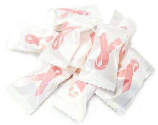 Pink Ribbon Breast Cancer Awareness Mints   14 Ounce Buttermints (Approximately 108 Pc Per Package)   Candy Mints