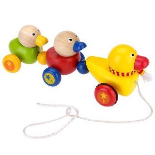 Imaginarium Pull Along Toy Wooden Duck Family  Push And Pull Baby Toys  Baby