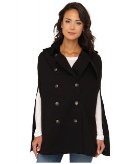 LAUREN by Ralph Lauren Classic Trench Cape Womens Coat (Black)