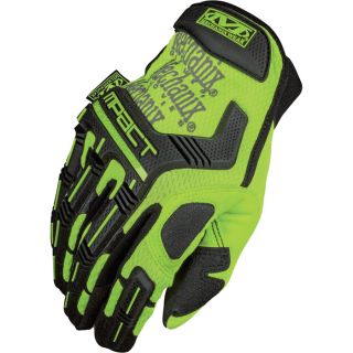 Mechanix Wear Safety M Pact Gloves   High Visibility Yellow, 2XL, Model SMP 91 