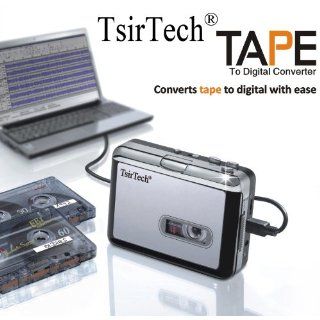 TsirTech Audio USB Portable Cassette Tape to  Player Adapter with USB Cable and Software Cd Also Features Auto Reverse   MAC Compatible  Players & Accessories