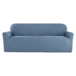 SureFit Stretch Twill Sofa Slipcover   Blue