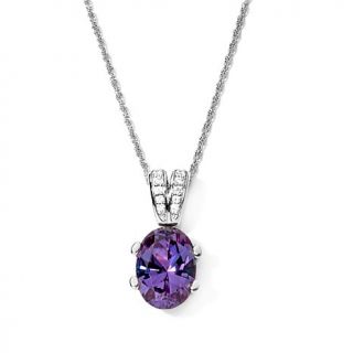 Victoria Wieck 7.13ct Absolute™ and Simulated Alexandrite Pendant with 18