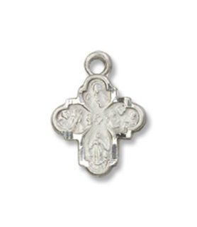 4 way Cross Crucifix Sterling Silver Medal with 18" Sterling Chain. Made in America The Four Way Medal Most Simply Put, the 4 Way Medal Is a Medal Created Out of a Combination of Four Popular Catholic Medals. Traditionally, the Four Way Medal Is Cros