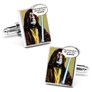 Obe Wan "The Force Will Be With You Always" Comic Cufflinks Jewelry