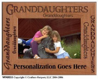 Granddaughters Personalized Alder Wood Photo Frame   Single Frames