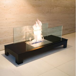 Radius Design Floor Flame Bio Ethanol Fireplace 1*537 Finish Black / Black Body