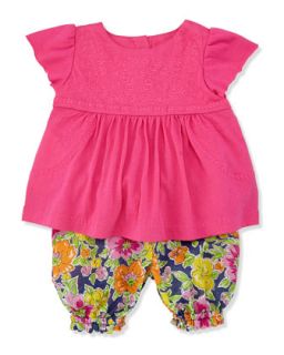 Enzyme Boho Floral Tunic & Bloomers Set, Madison Pink, Sizes 3 12 Months  