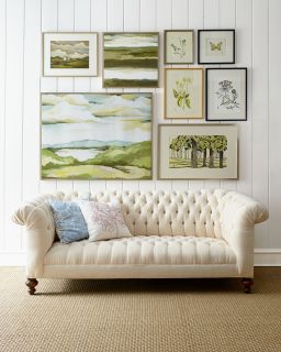 Ellsworth Neutral Tufted Sofa   Old Hickory Tannery