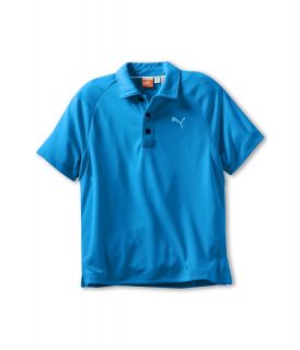 PUMA Golf Kids Solid Tech Polo Boys Short Sleeve Pullover (Blue)