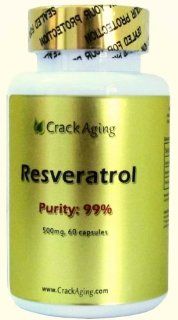 Crackaging 500mg Resveratrol, 99% purity, yes, 99% purity. Most other brands are using low purity resveratrol so they are cheap. Ask your supplier the purity of resveratrol as high purity means better absorption, better effects Health & Personal Care