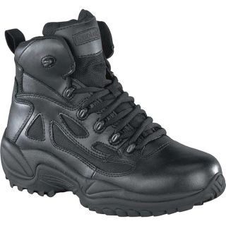 Reebok Rapid Response 6 Inch Zip Work Boot   Black, Size 6, Model 8678