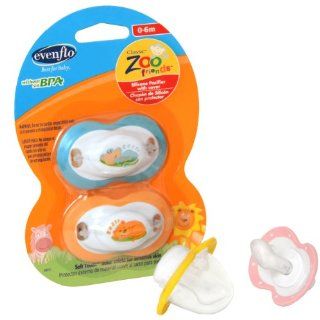 Evenflo Zoo Friends Silicone Pacifier, 0 6 Months, 2 Count  Baby Pacifiers  Baby