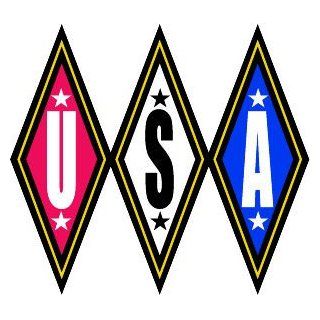 4" Printed color USA patriotic diamonds America sticker decal for any smooth surface such as windows bumpers laptops or any smooth surface. 