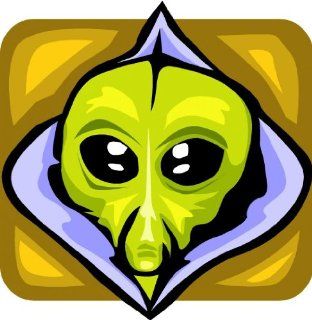 12" wide Alien Head. Engineer grade reflective printed vinyl decal sticker for any smooth surface such as windows bumpers laptops or any smooth surface. 